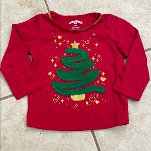 Holiday Time Red Christmas Tree Kids Shirt